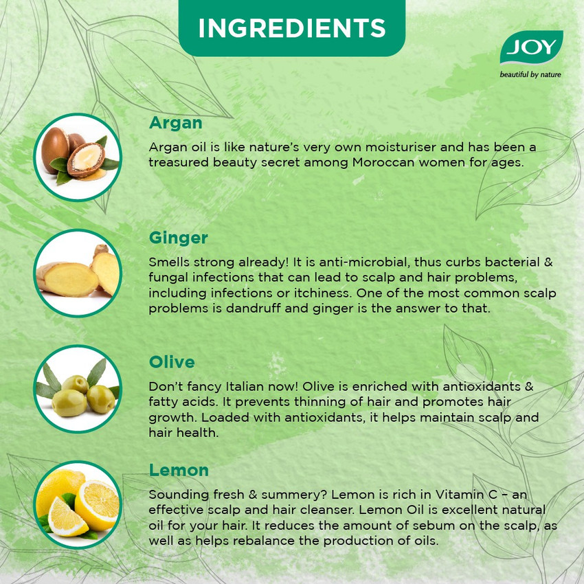 Joy Natural Actives Dandruff Control and Scalp Nourish Hair Treatment Mask With Argan Ginger Lemon Olive Tea Tree Oils Anti Dandruff Anti Itch Treatment Hair Mask Price in