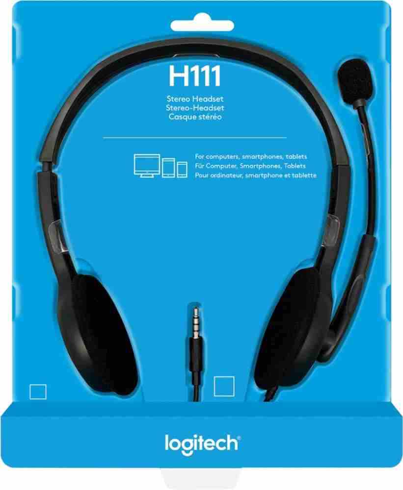 Logitech H 111 Wired Headset Price in India Buy Logitech H 111