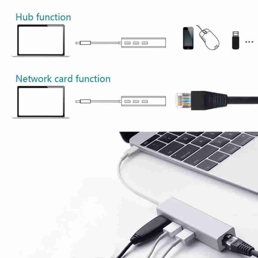 USB-C™ to RJ45 Ethernet Gigabit LAN 1000Mbps Converter Adapter