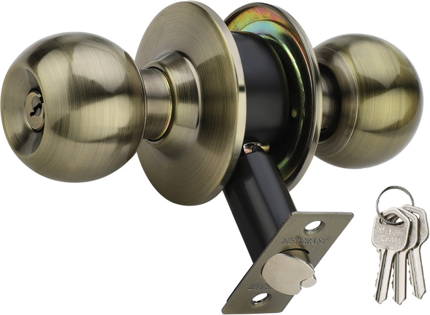 Met Craft Stainless Steel Cylindrical Latch Door Lock With 3 Simple Keys Lock - Buy Met Craft Stainless Steel Cylindrical Latch Door Lock With 3 Simple Keys Lock Online at Best Prices