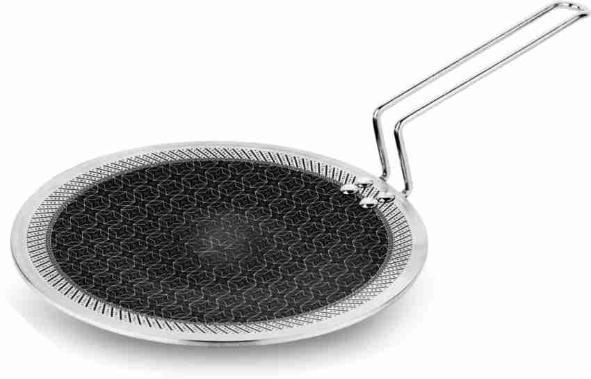 Stainless Steel Tri Ply 26 cm Roti Tawa Griddle Non-Stick Induction  Compatible