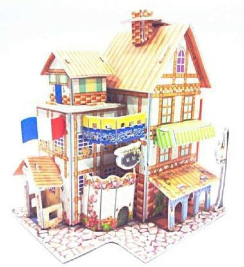 HK Toys 3D Puzzle House Set Cardboard Educational Art Craft Paper