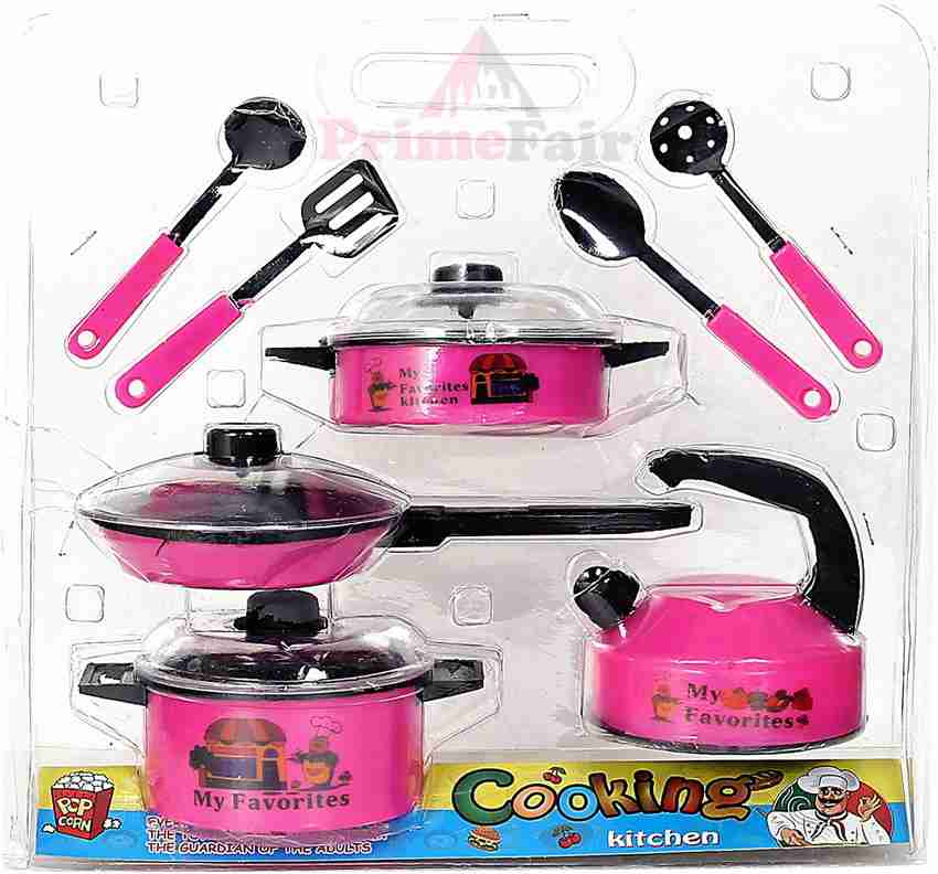 ANANYA SHOP Home Kitchen Set for Girl s Creative All Kitchen Utensils 3 Age Baby Birthday Gift Real Touch Toys Pack of 11 Pink Home Kitchen Set for Girl s Creative All Kitchen
