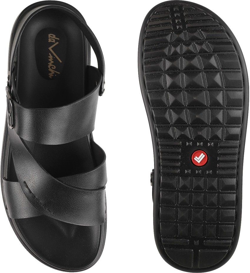 DaVinchi Men Black Sandals Buy DaVinchi Men Black Sandals Online