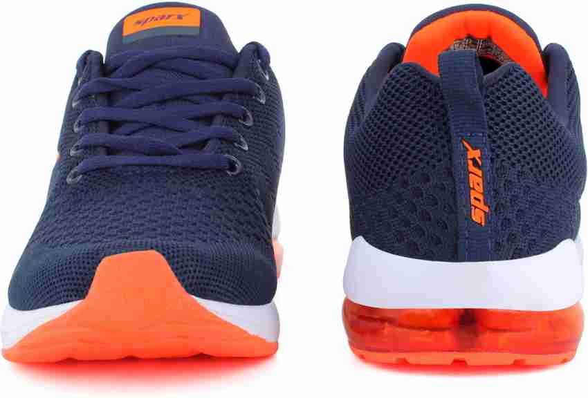 Nike navy blue outlet and orange shoes
