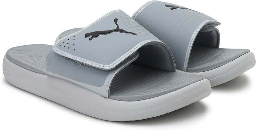 Puma gray slides shop