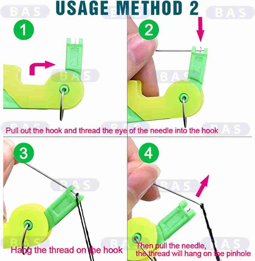 Pieces Automatic Needle Threader Automatic Threading Device Hand Guide  Plastic Sewing Needle Threader Easy To Use And Carry, Random Color