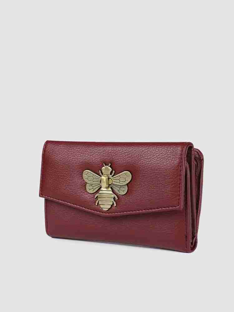ACCESSORIZE LONDON Women Casual Maroon Artificial Leather Wallet BURGUNDY Price in India Flipkart