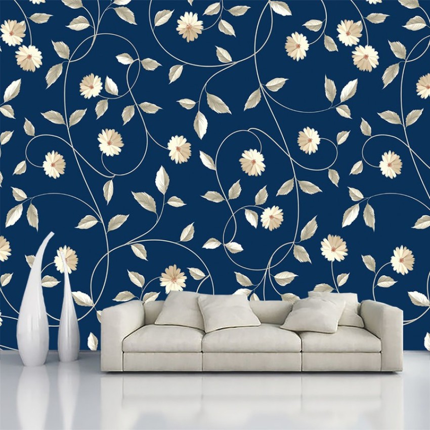 Buy Removable Vintage Wallpaper Blue Bird and Leaves Pattern Online in  India  Etsy