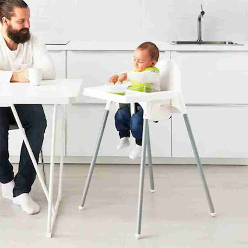 VARNA Ikea ANTILOP Highchair for kids with Tray White Silver