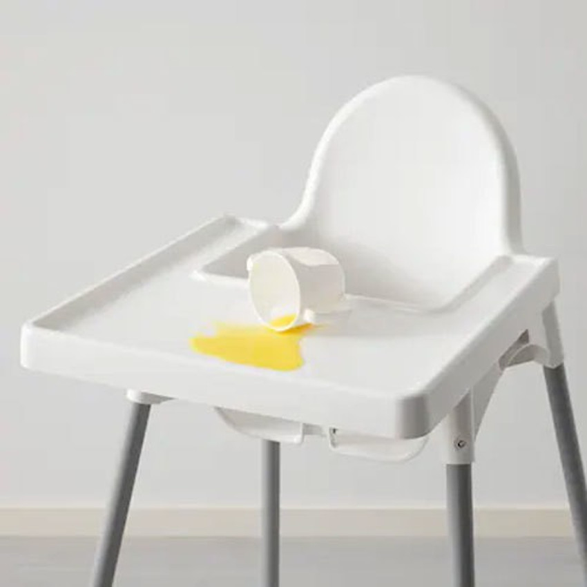 Ikea white plastic high top chair