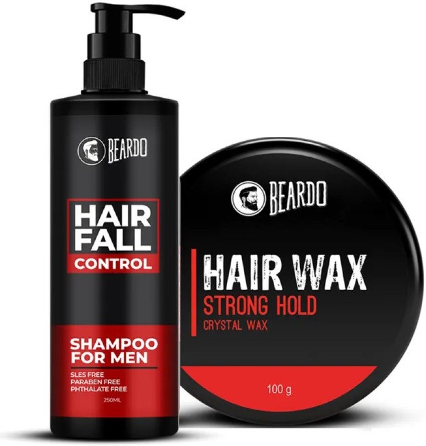 BEARDO HAIR FALL CONTROL SHAMPOO for Men (250ml) And HAIR WAX
