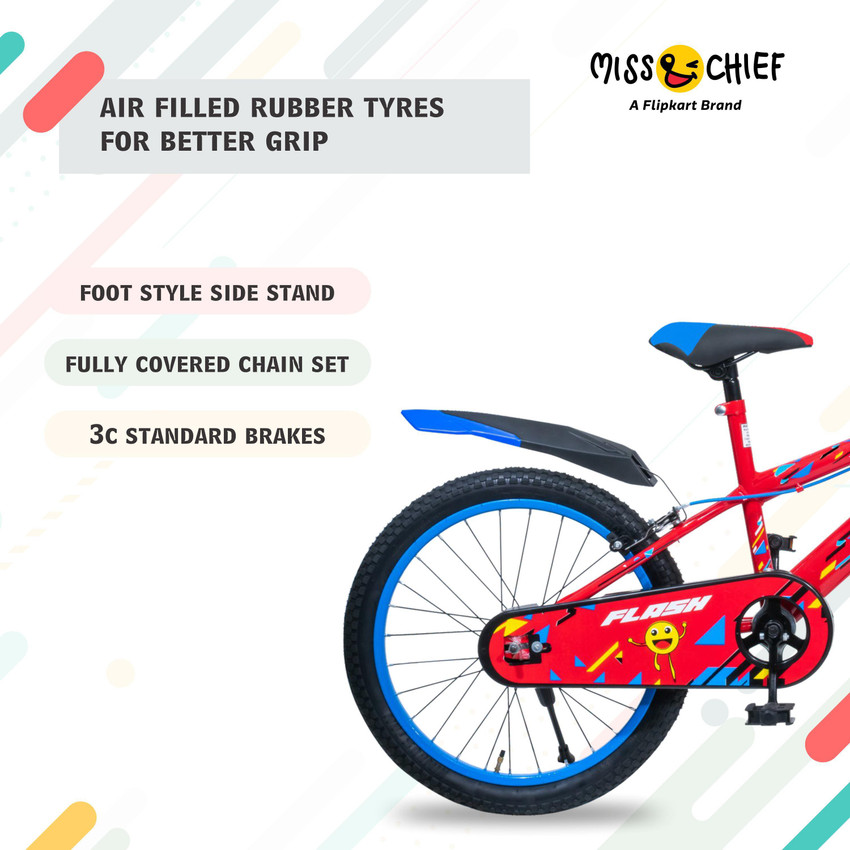 Miss Chief Flash Stylish Durable 85 Kids Bicycle for Boys Girls Age 7 to 10 Years 20 T BMX Cycle