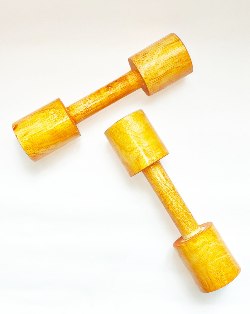 Wooden dumbbells outlet