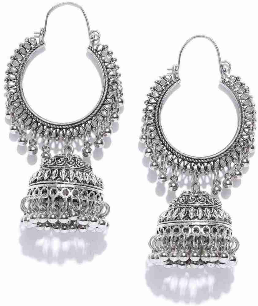 Jewellery silver earrings top