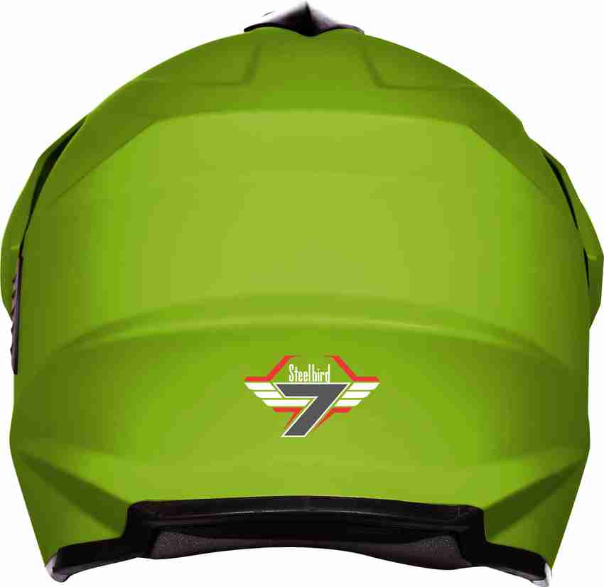 Steelbird Off Road TURF Motocross Helmet in Matt Y.Green with