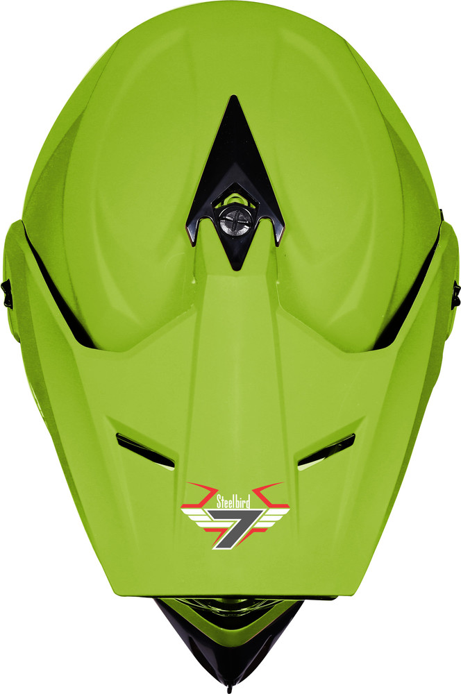 Steelbird Off Road TURF Motocross Helmet in Matt Y.Green with