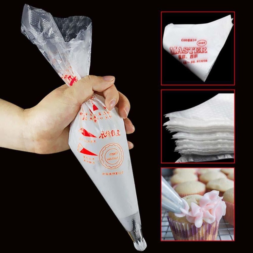 Amazon.com: Riccle Disposable Piping Bags 15 Inch - 100 Anti Burst Pastry  Icing Bags for Cream Frosting, Cakes and Cookies Decoration: Home & Kitchen