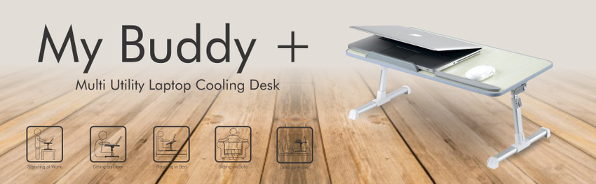 Portronics cool pad on sale wood portable