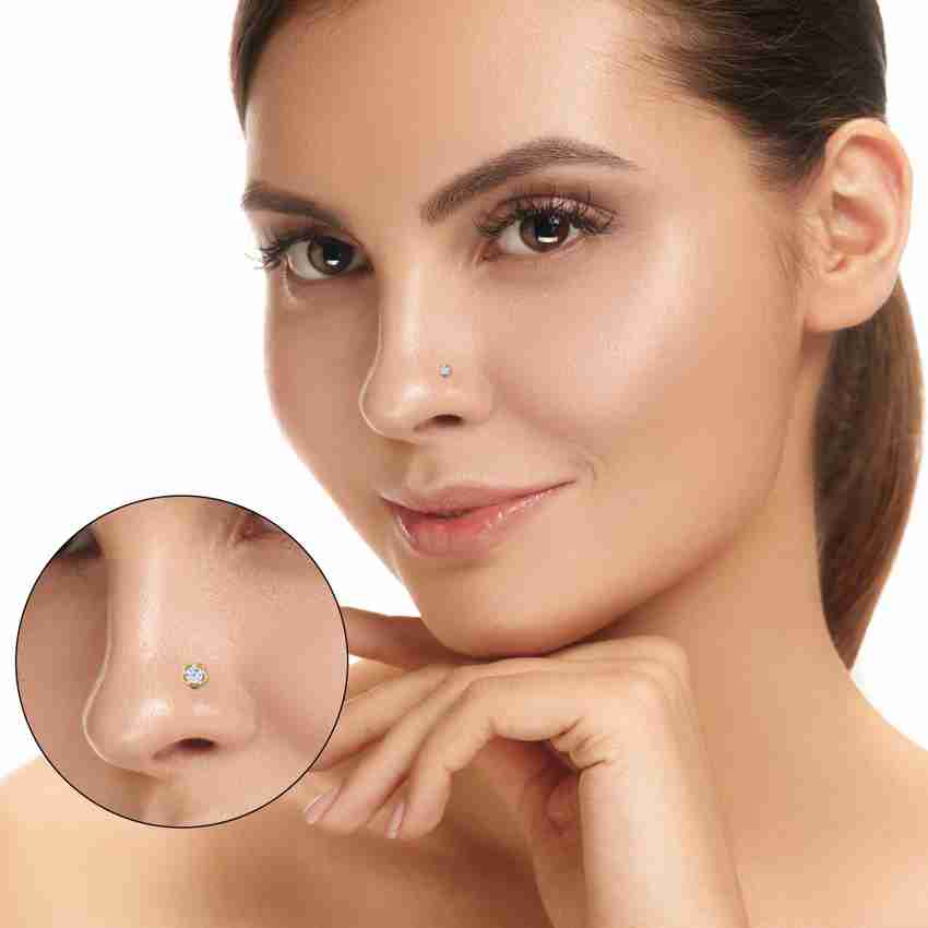 Girl diamond sales nose pin