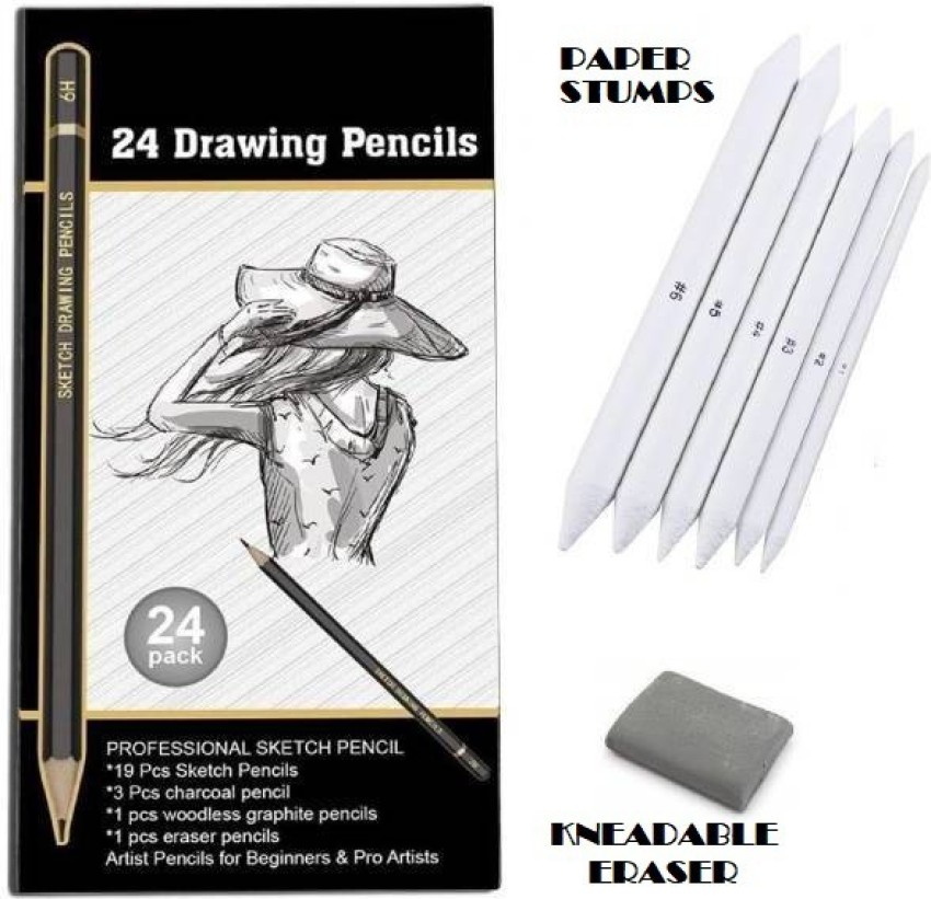 Painting Tool 6H-12B Professinal Sketch Art Drawing Pencil