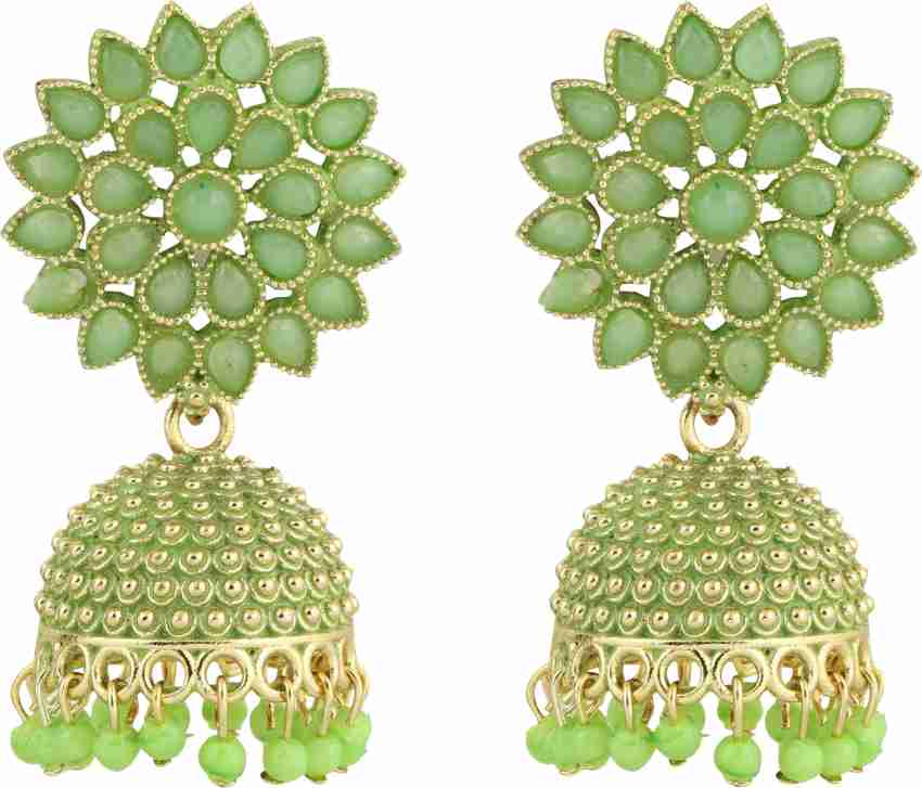 Pista green store colour earrings