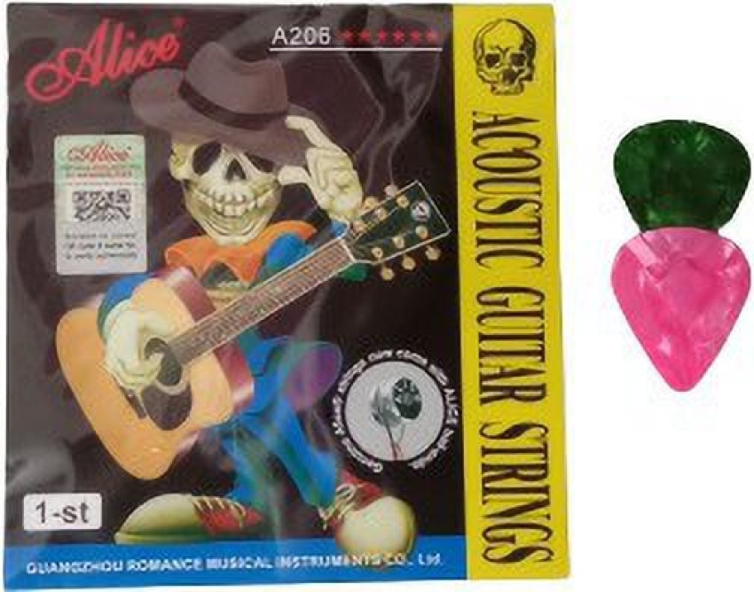 ALICE Acoustic E 1St String With 2 Picks Guitar String Price in