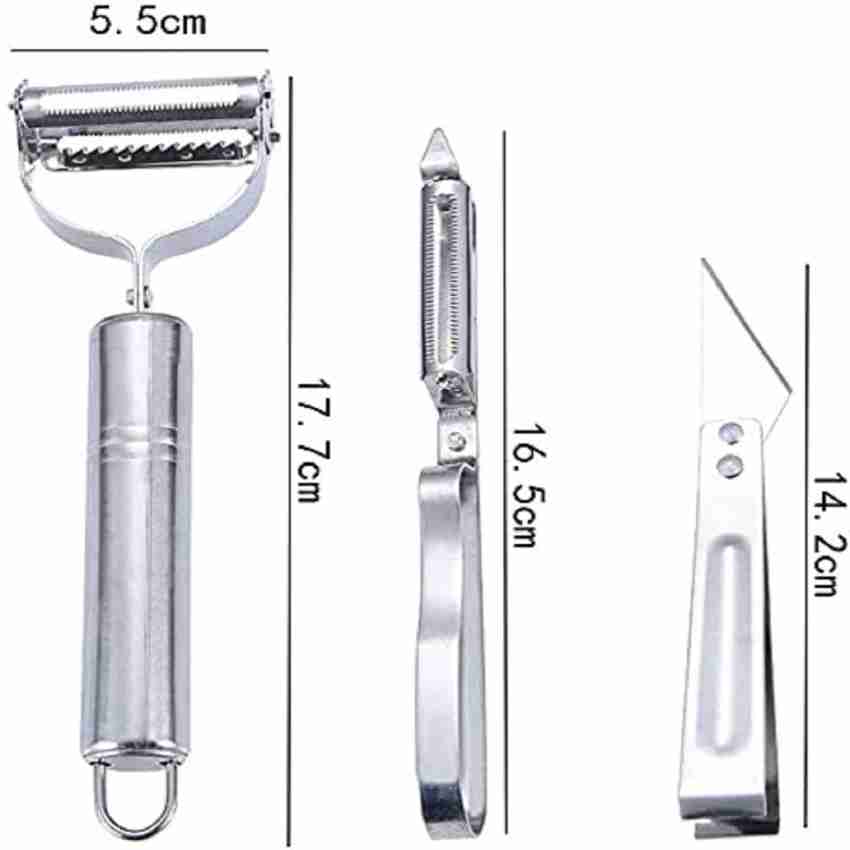 Silver Kitchen Stainless Steel Peeler Set 3 PCS