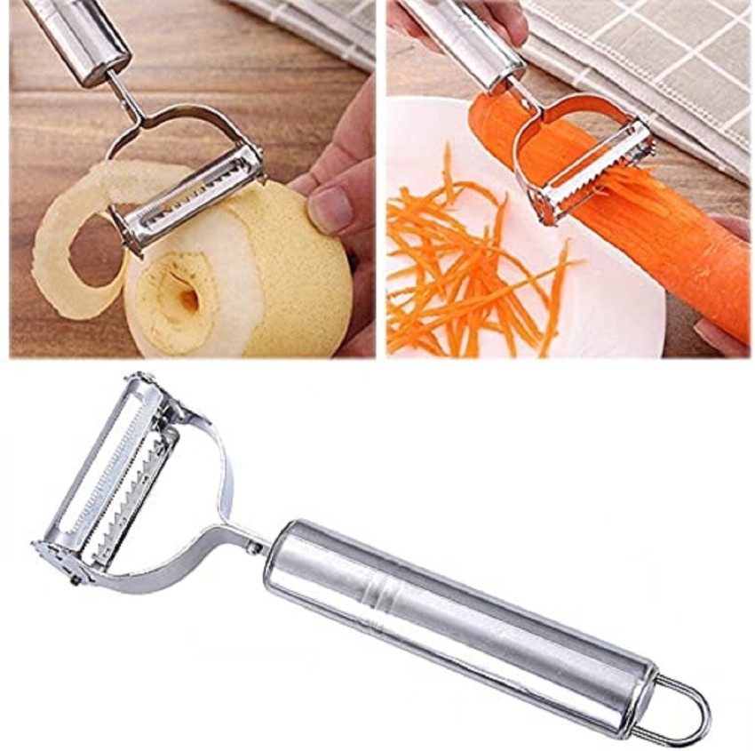 Buy DHYANI Peeler Set of 3 Pcs Multifunctional Kitchen Stainless Steel  Peeler, Knife and Clips Rotary Peeler Cutter Slicer Combined Vegetable  Peelers for Carrot Potato Melon Gadget Vegetable Fruit Online at Best