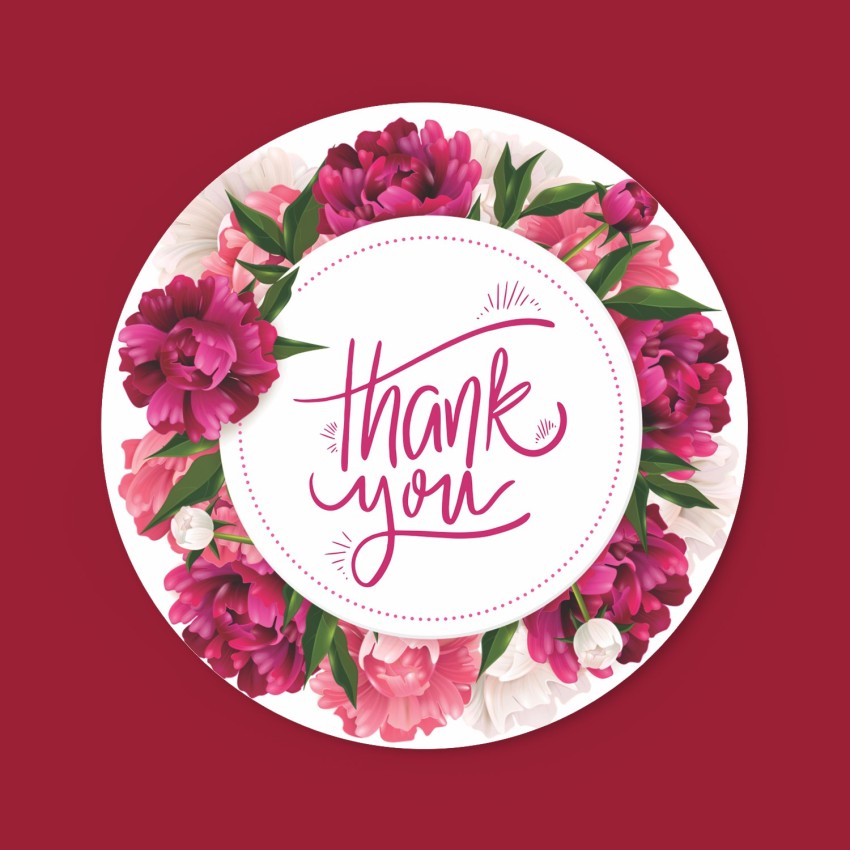 The Country Canner — Thank You Floral Lid Sticker (#7)
