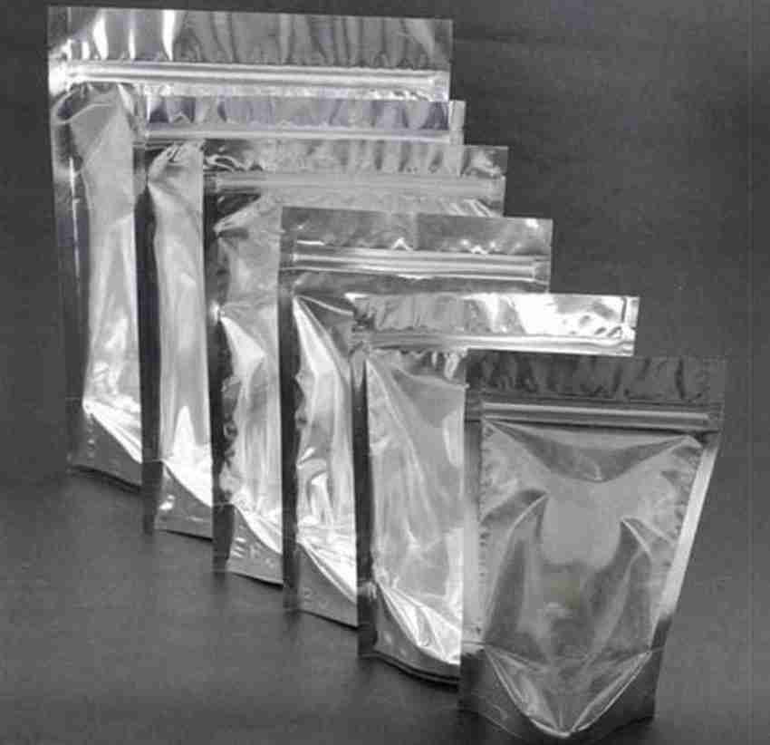 Zip lock outlet silver pouch