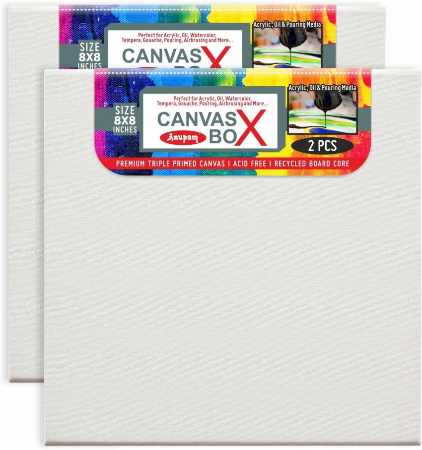 ANUPAM Canvas Boards for Painting 8x10 Pack of 6  