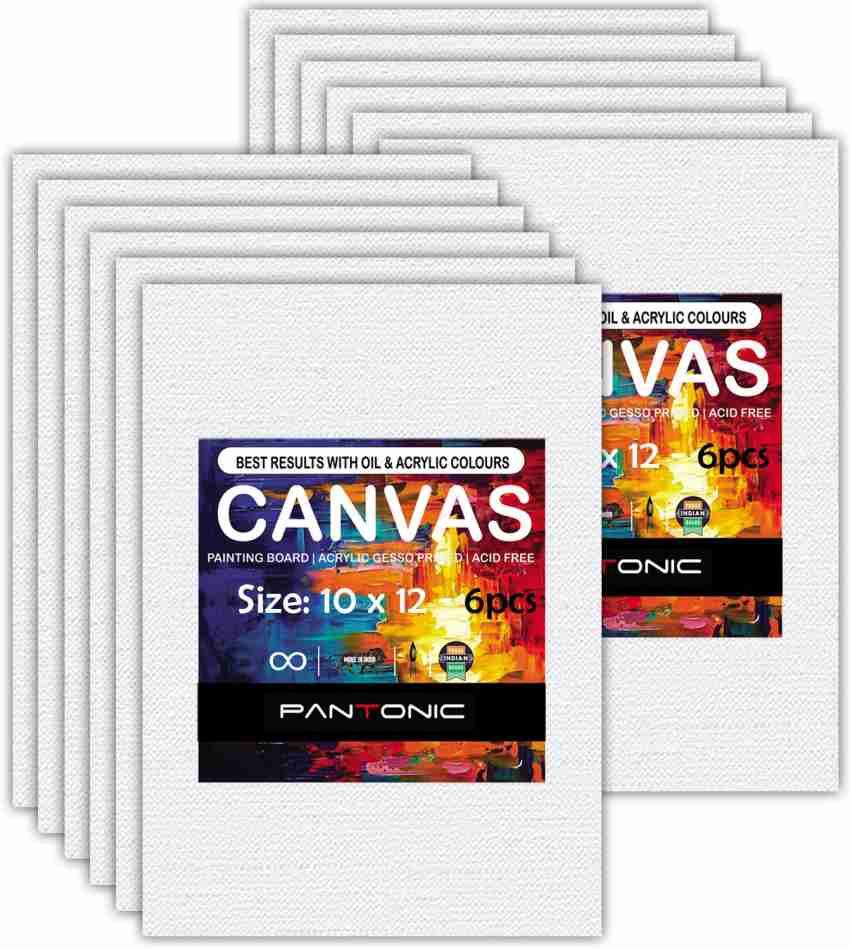 ANUPAM Canvas Boards for Painting 8x10 Pack of 6 Cotton  Medium Grain Primed Canvas Board, Board Canvas (Set of 6) 