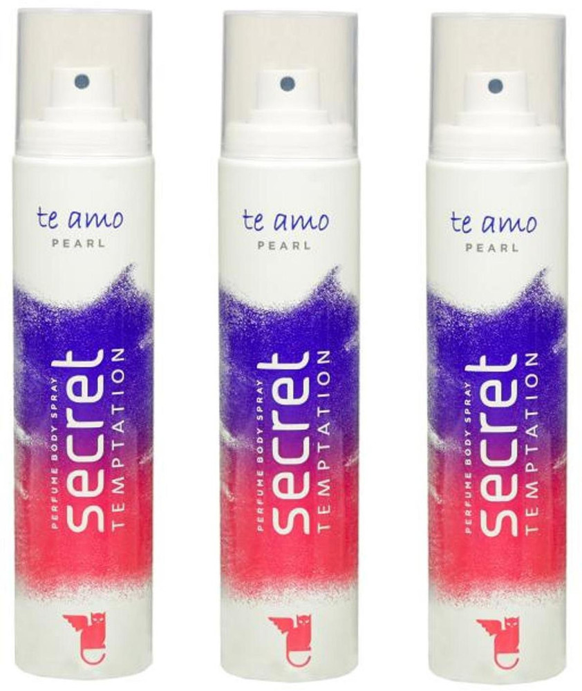 secret temptation Te Amo Pearl Perfume Pack of 3 Deodorant Spray
