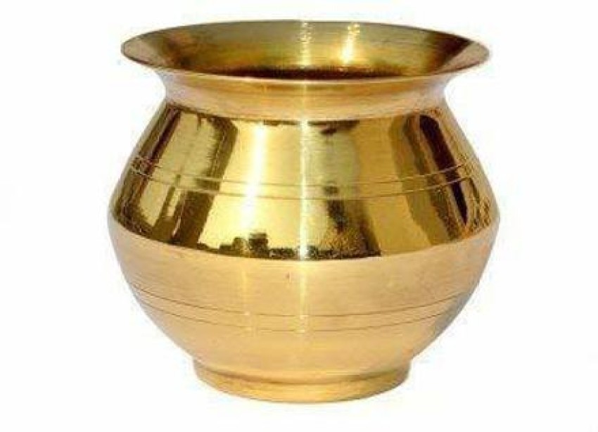 Brass Lota , Handmade Lota Kalash Oval Shaped , Brass Lota for Puja – Ashtok