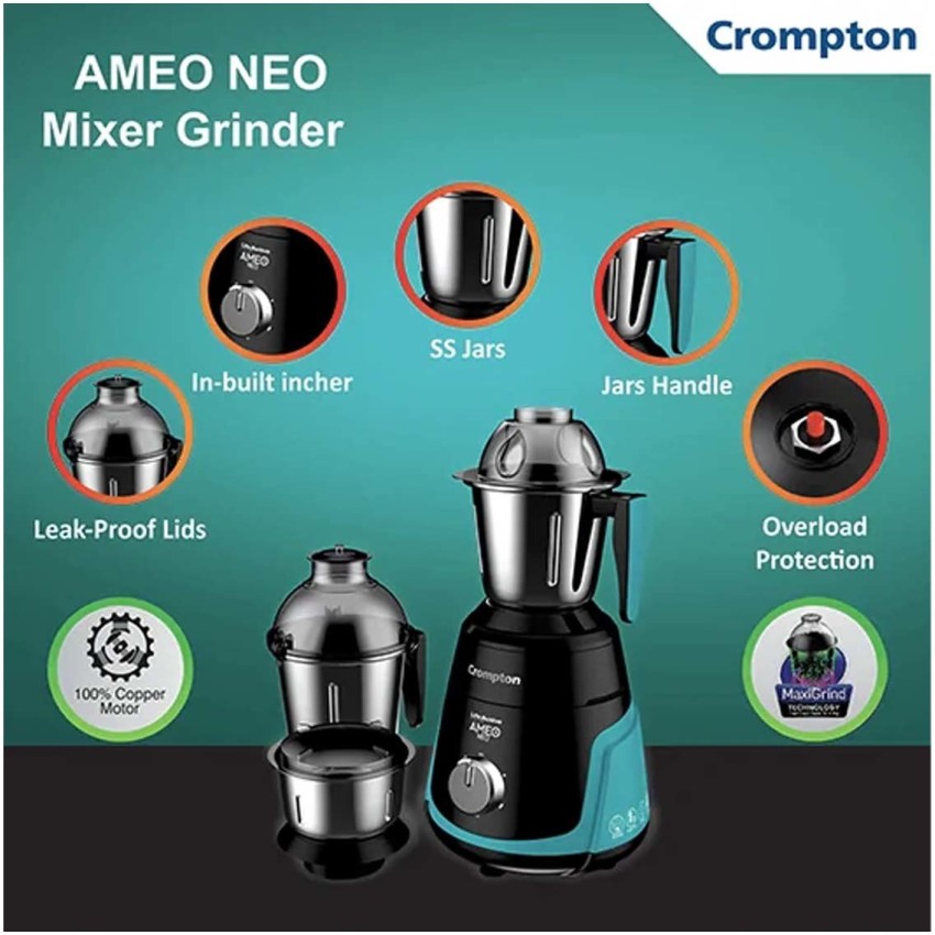 Crompton mixer grinder 750w: Best Crompton Mixer Grinder 750 Watt in India  For Smooth Gravies - The Economic Times