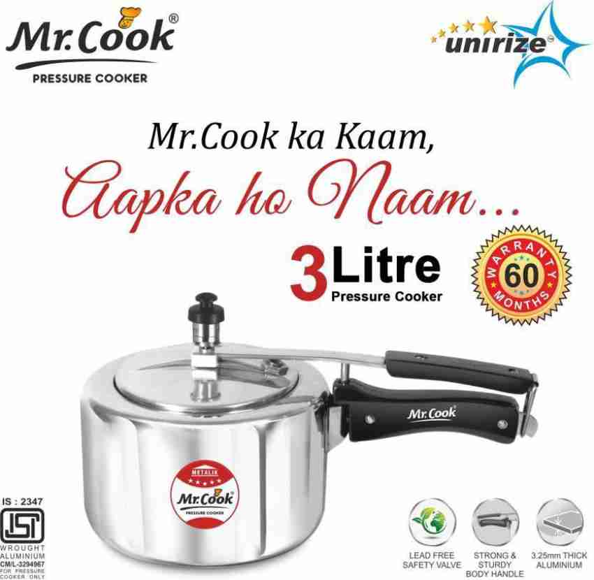 Mr.Cook by United 3 L Pressure Cooker Price in India Buy Mr.Cook