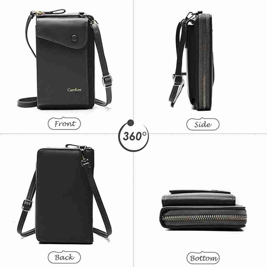 PALAY Black Shoulder Bag Women Crossbody Phone Bag Ladies Wallet Small Soft  PU Leather Cell Phone Purse Mini Shoulder Bag with Strap Card Slots Black -  Price in India