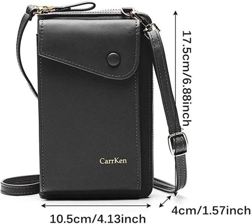 Buy PALAY® Women Crossbody Phone Bag Ladies Wallet Small Soft PU Leather  Cell Phone Purse Mini Shoulder Bag with Strap Card Slots (Black) Online in  India