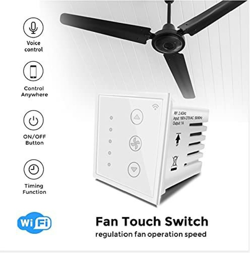 Tuya Smart Life Ceiling Fan Controller WIFI Fan Light Kit With RF Remote  Control APP Speed Switch Dimmer Work With Alexa Google