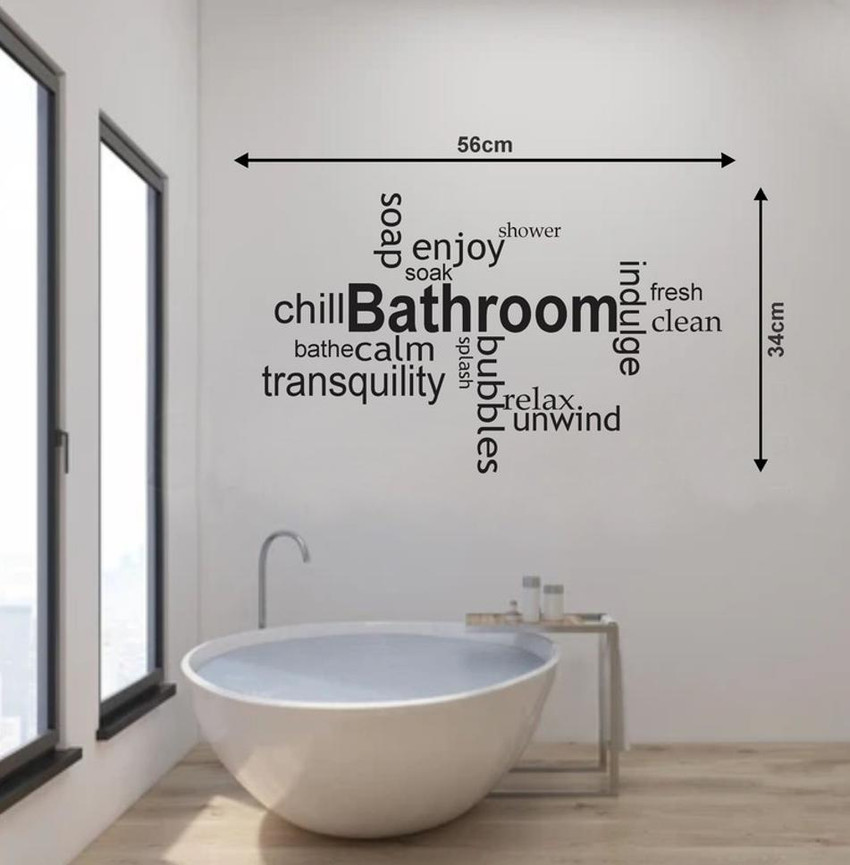 GLOBAL GRAPHICS 56 cm decorative bathroom wall sticker pvc vinyl