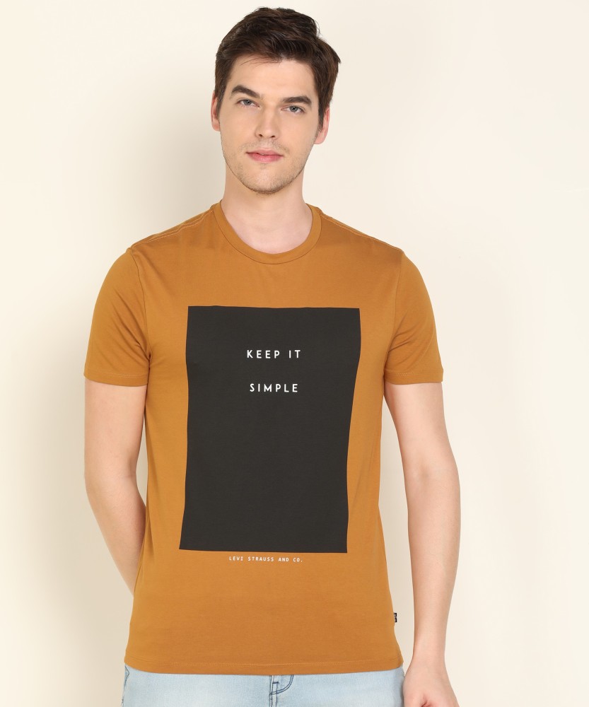 LEVI S Printed Men Round Neck Brown T Shirt Buy LEVI S Printed Men Round Neck Brown T Shirt Online at Best Prices in India Flipkart