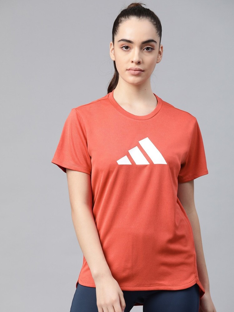 Adidas Women's T-Shirt - Orange - S