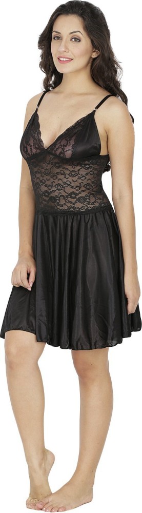 Klamotten Women Nighty - Buy Black Klamotten Women Nighty Online