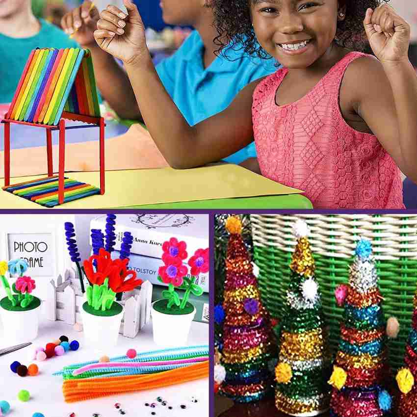 1200Pcs Kids Arts and Crafts Supplies Kit DIY Crafting Collage Arts Set  Material