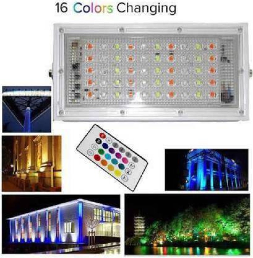 Hiru 2Pcs RGB Party Light - 50W RGB LED Brick Light Remote IP65
