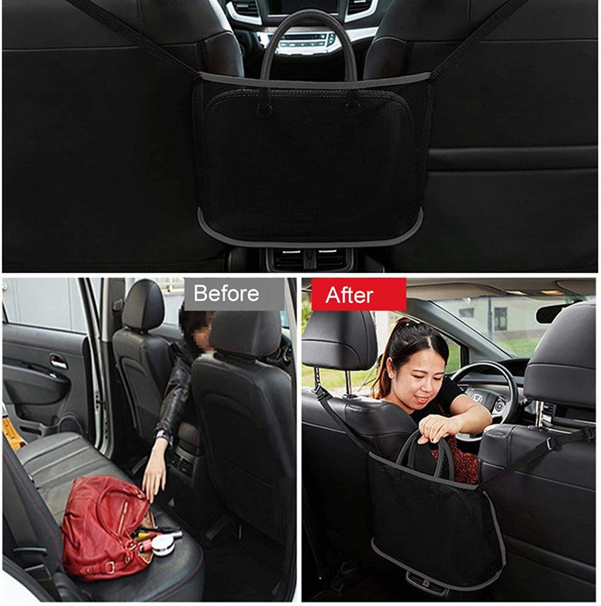 Handbag holder store in car
