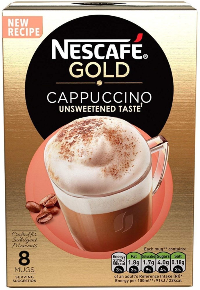 Buy Nescafe Gold Cappuccino Unsweetened 8 Sachets Online