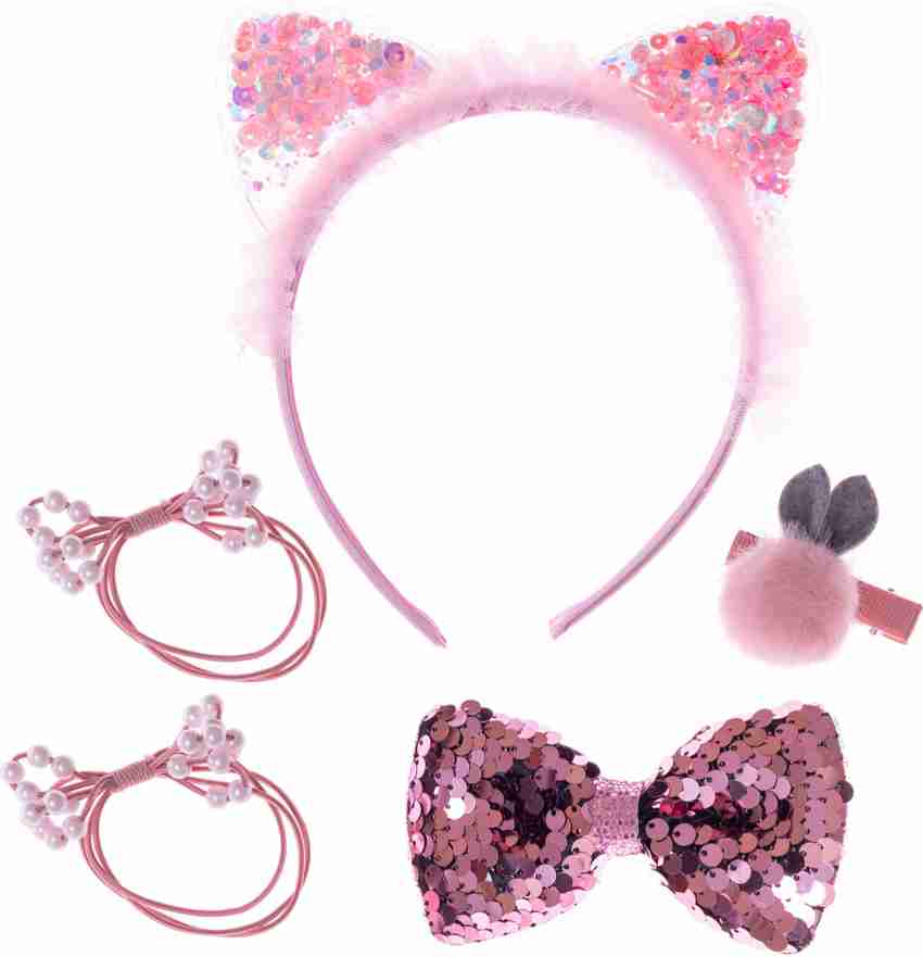 Awefit Cute and Stylish Cat Ear Hair Band Sequins Hair Clips Hair