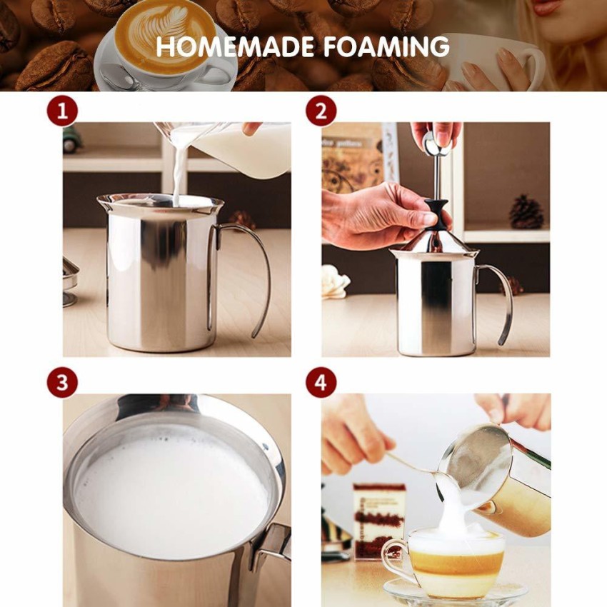 Buy Instacuppa Manual Hand Pump Milk Frother With Measurement